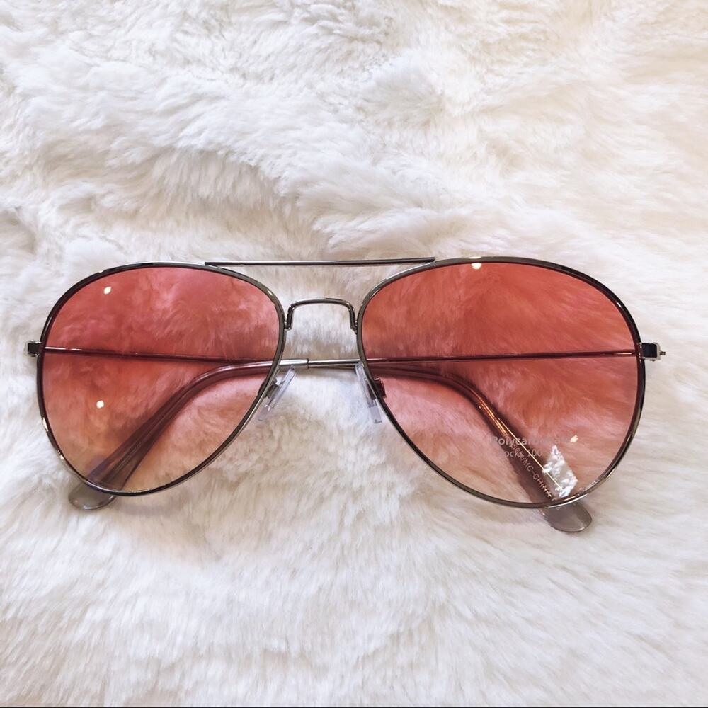 Rosalia Light Pink Full Rim Aviator Sunglasses - Picture 1 of 9